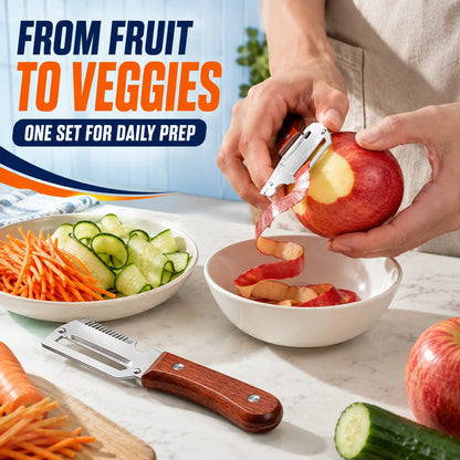 3-in-1 Home Kitchen Onion Chop Scissors Vegetable Peeler Set Manual Quick Cut Multi-functional Peeler for Various Ingredients Easy to Use Space-Saving Cooking Essential