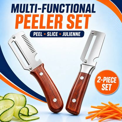 3-in-1 Home Kitchen Onion Chop Scissors Vegetable Peeler Set Manual Quick Cut Multi-functional Peeler for Various Ingredients Easy to Use Space-Saving Cooking Essential