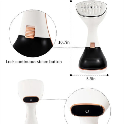 1800W Handheld Steam Hanging Iron Touch Screen Control 15 Seconds Fast Preheat 320ml Portable Home Small Fabric Clothes Steamer