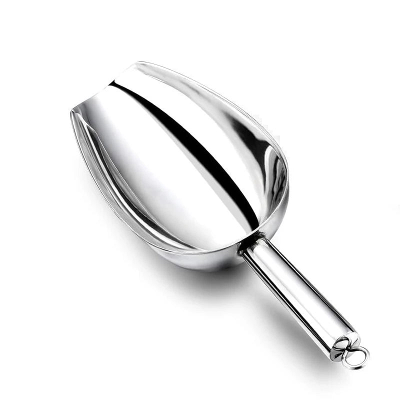 Stainless Steel Ice Shovel Multifunctional Ice Flour Sugar Scoop with 5/8/12 Ounce Ice Scooper for Ice Maker Bar Kitchen Tool