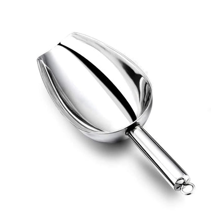 Stainless Steel Ice Shovel Multifunctional Ice Flour Sugar Scoop with 5/8/12 Ounce Ice Scooper for Ice Maker Bar Kitchen Tool