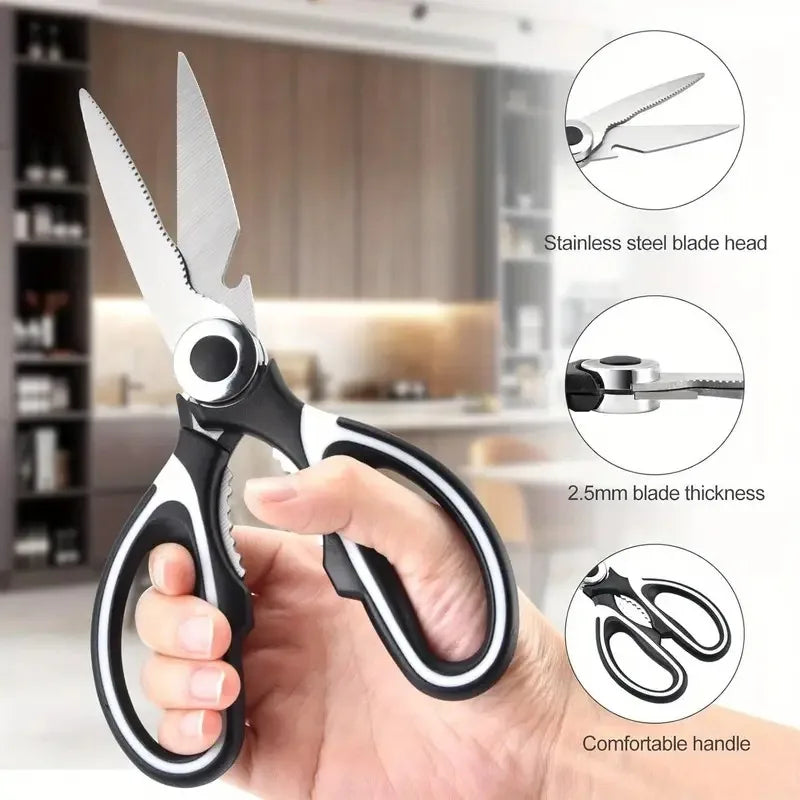 1-Pack Heavy Duty Scissors - Thanksgiving Cooking Prep for Poultry Shears & Kitchen Multi-Task Tool