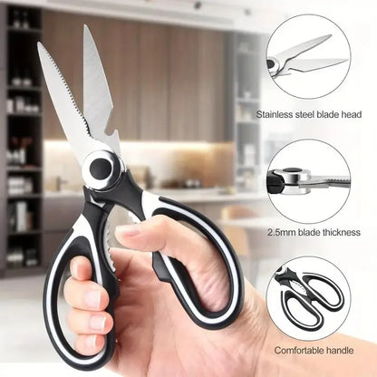 1-Pack Heavy Duty Scissors - Thanksgiving Cooking Prep for Poultry Shears & Kitchen Multi-Task Tool