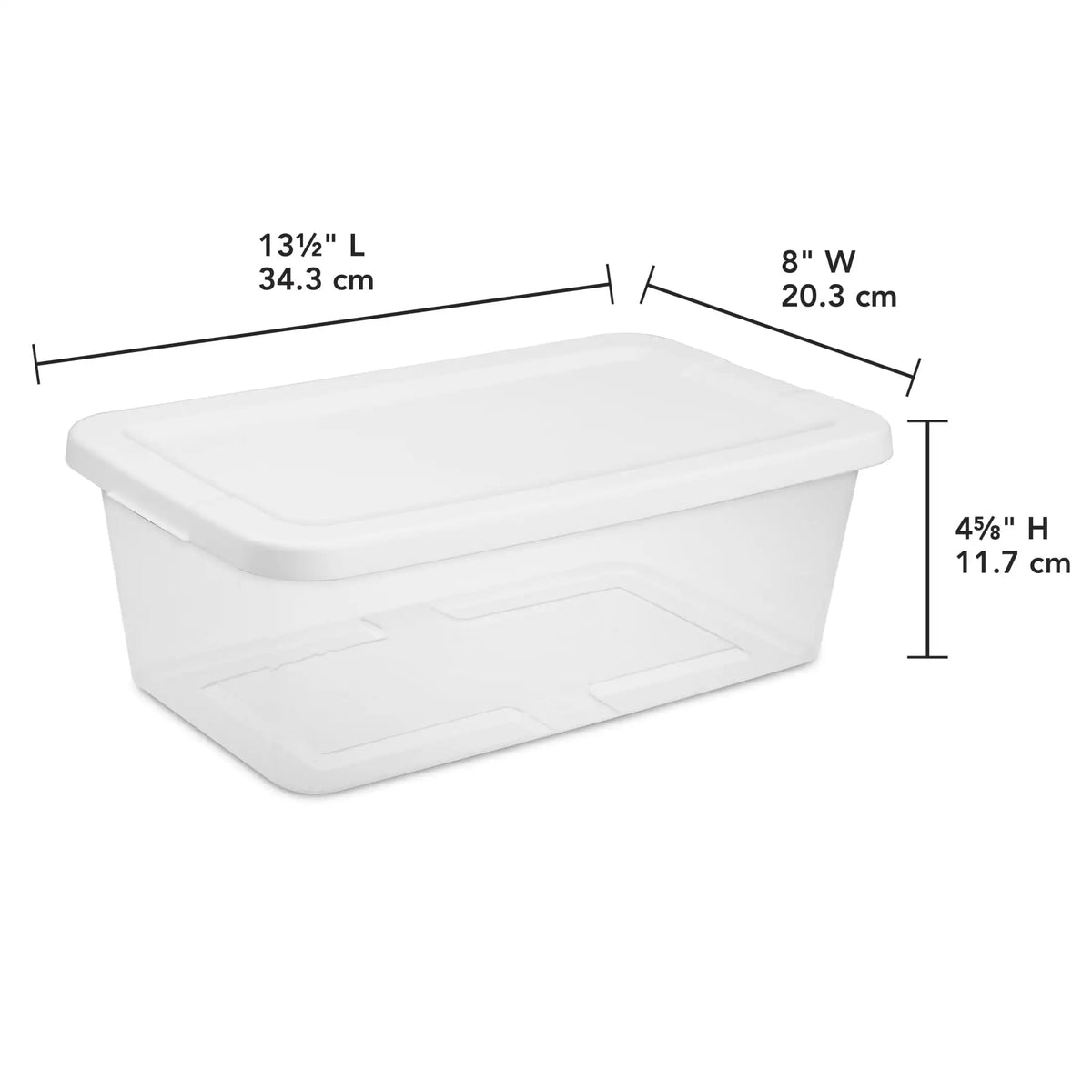 Sterilite 6 Quart Small Storage Bin, Clear Plastic Storage Container with Snap-On Lid, White kitchen accessories organizer bolsa reutilizable home organization and storage