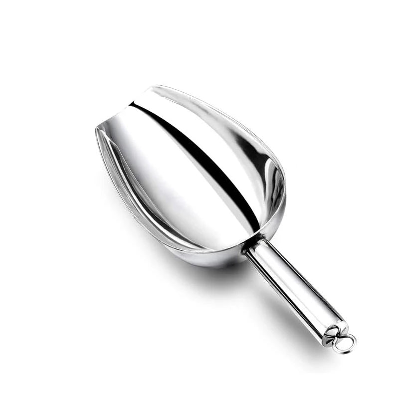 Stainless Steel Ice Shovel Multifunctional Ice Flour Sugar Scoop with 5/8/12 Ounce Ice Scooper for Ice Maker Bar Kitchen Tool