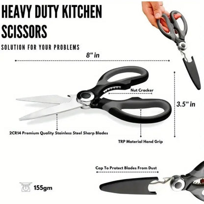 1-Pack Heavy Duty Scissors - Thanksgiving Cooking Prep for Poultry Shears & Kitchen Multi-Task Tool
