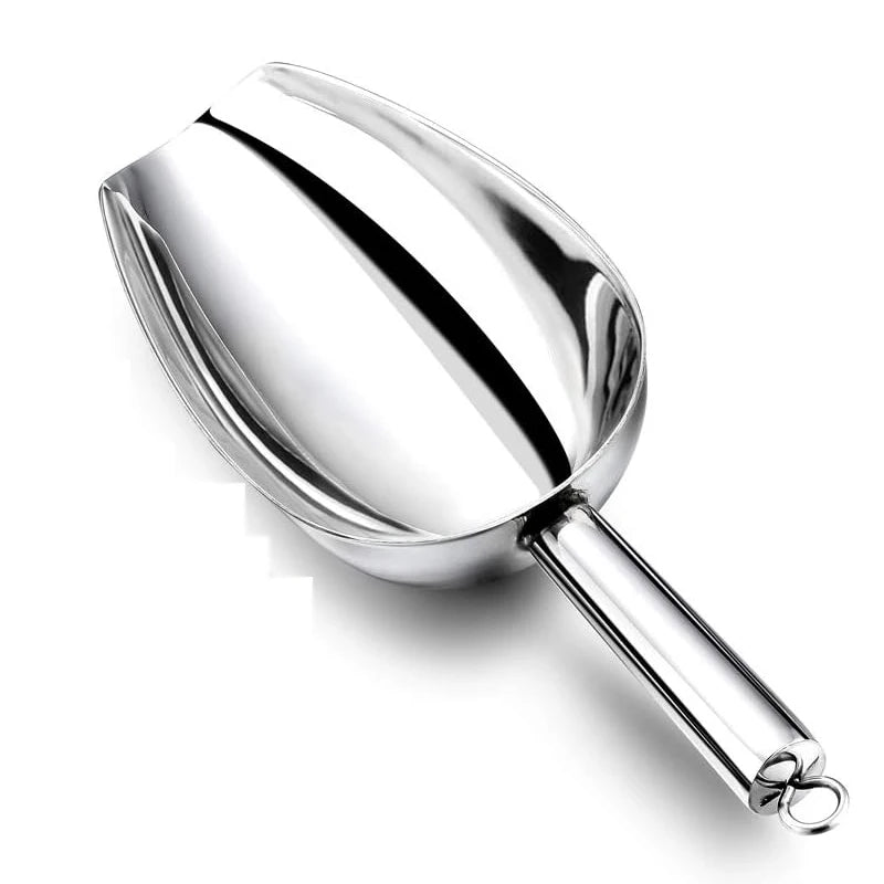 Stainless Steel Ice Shovel Multifunctional Ice Flour Sugar Scoop with 5/8/12 Ounce Ice Scooper for Ice Maker Bar Kitchen Tool
