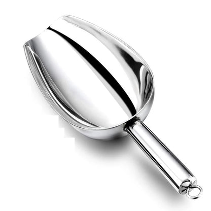 Stainless Steel Ice Shovel Multifunctional Ice Flour Sugar Scoop with 5/8/12 Ounce Ice Scooper for Ice Maker Bar Kitchen Tool