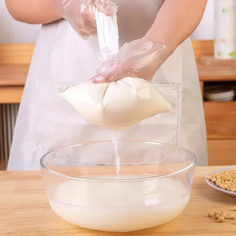 1/5Pcs Reusable Nut Milk Bags Strainers Unbleached Nylon Cheesecloth Bag Food Cheese Yogurt Filter Kitchen Fine Mesh Strainer