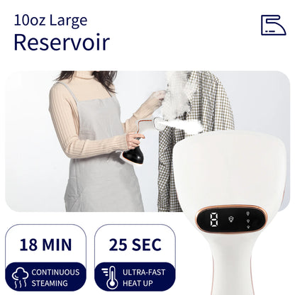 1800W Handheld Steam Hanging Iron Touch Screen Control 15 Seconds Fast Preheat 320ml Portable Home Small Fabric Clothes Steamer